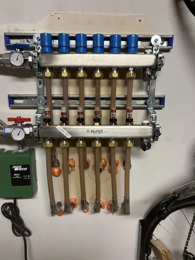 Plumber performing Gas Line Installation at a residential property in Vineland